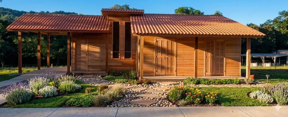 Fachada ilustrativa de casa do catálogo