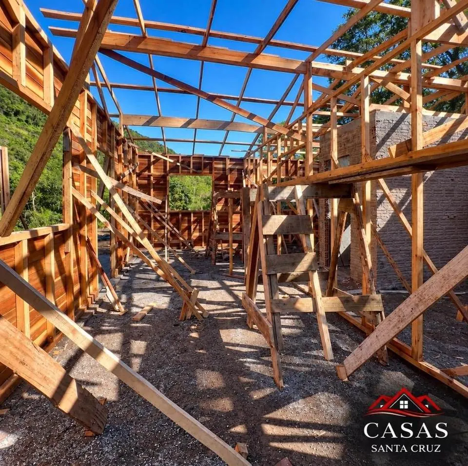Interior da estrutura da casa