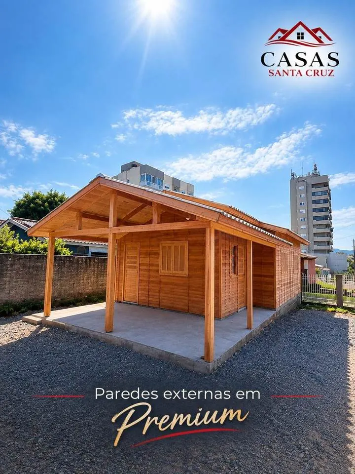 Casa em madeira com acabamento Premium
