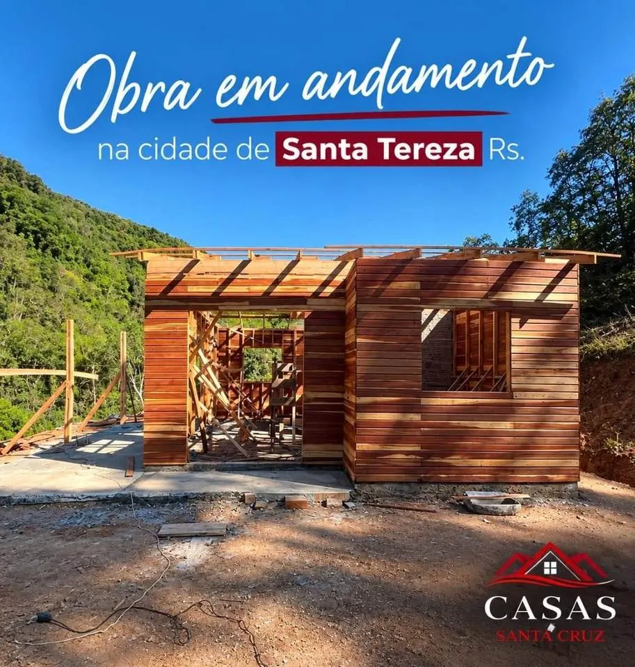 Obra em andamento em Santa Tereza RS